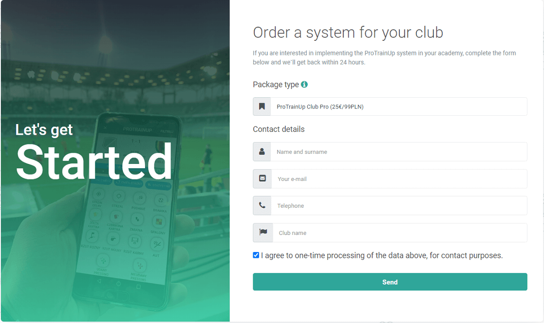 Club license form