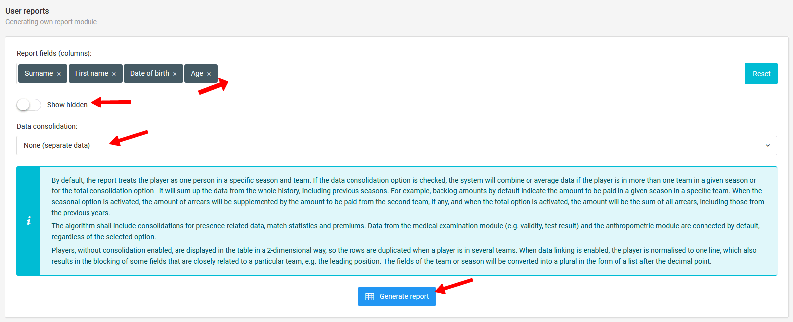 Report generator