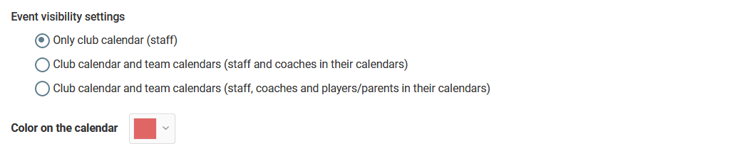 Creating an event